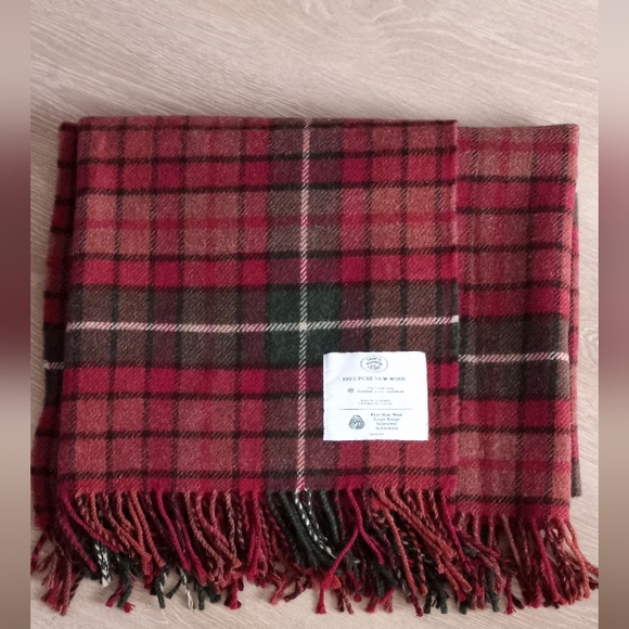 Laura Ashley Bedding Vintage Laura Ashley Throw Blanket Plaid New Wool Fringe Poshmark